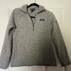 Patagonia Womens Size S Birch White Gray Quarter Zip Better Sweater